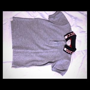 Children's cotton polo with Gucci stripe 24mo